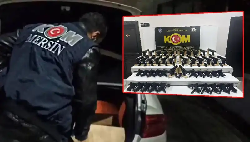 Mersin'de Otomobil Üzerinde Gizli Silah Deposu Ortaya Çıktı