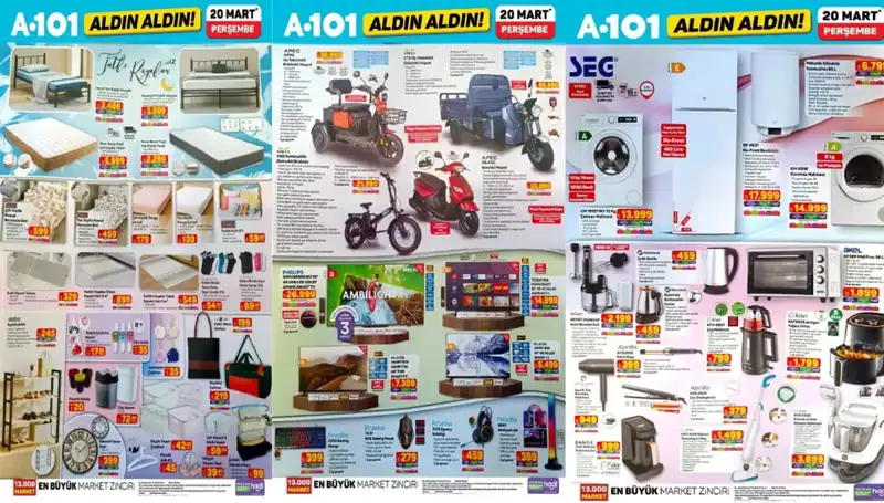 A101 Aktüel Kataloğu ile 20 Mart’ta Stoklar Yenileniyor: Kaçırmayın!